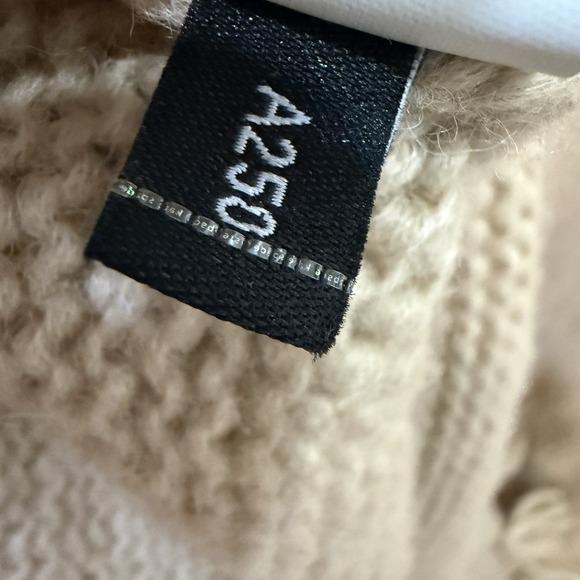 Kate Spade Broome Street | Alpaca Fringe Pullover Sweater | Tan Cozy Soft Sz XL - Picture 9 of 9